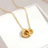 Wholesale Fashion Romantic Sweet Heart-Shaped Vacuum Electroplated (In Furnace) 18K Real Gold Plated Necklace Suitable For Women To Wear On Daily Dates Or Parties