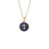Wholesale Pastoral Geometric Natural Stone 18K Gold Plated Natural Stone Pendant Necklace In Bulk