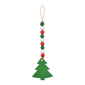 Christmas tree tag beaded L101