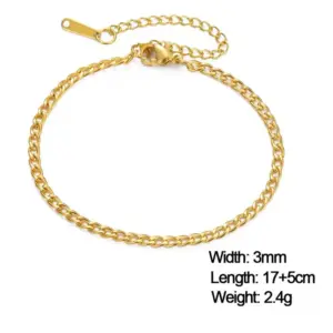 Gold 3MM Cuban Chain