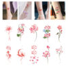 Wholesale Beautiful Lotus Tattoo Stickers, Colorfulful Ancient Style, High-End, High-Looking Ankle Waterproof and Long-Lasting Flower Tattoo Stickers for Collarbone
