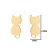 Wholesale PVD Coated 18K Gold Real Gold Plated Cat 304 Stainless Steel Fashion Waterproof Non Tarnish Ear Studs