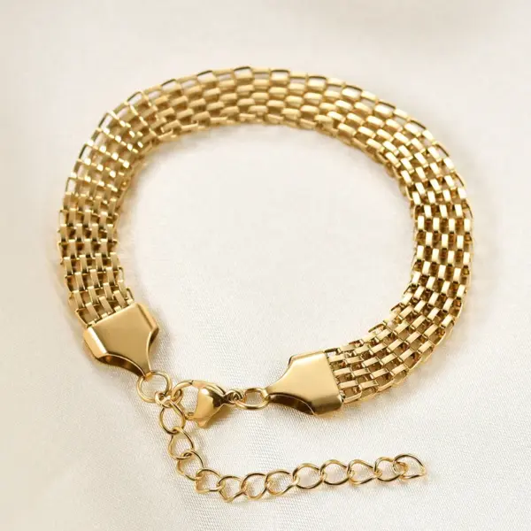 Wholesale Retro Geometric Solid Color Titanium Steel Bracelets 1 Piece