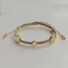 Fashion Geometric Natural Freshwater Pearl Copper Knitting Bracelets