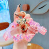 Wholesale Shake the sound explosion acrylic oil snowflake pink key chain car pendant exquisite schoolbag key ring pendant