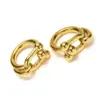 Wholesale Real Gold Plated Geometric 304 Stainless Steel Lady Waterproof Non Tarnish Rings