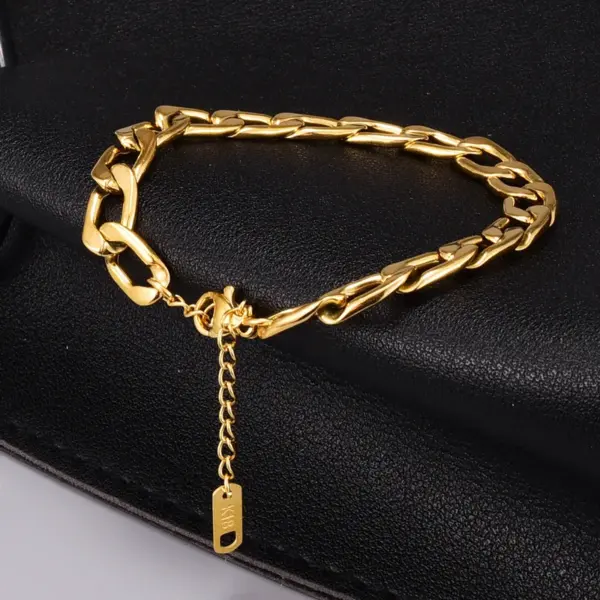 PVD Coated Real Gold Plated 18K Gold Ft 304 Stainless Steel Titanium Steel Waterproof Non Tarnish 304 Stainless Steel Titanium Steel Bracelets