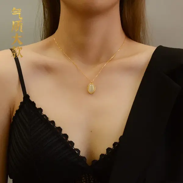 Wholesale PVD Coated 18K Gold Plated 18K Gold 304 Stainless Steel Fashion 304 Stainless Steel Necklace