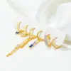 Wholesale 1 Set Elegant Cute Streetwear Tassel Flower Plating Inlay Brass Zircon 18k Gold Plated Silver Plated Earrings