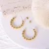 oly-f940b37c9f3e15c8458228aca9d535c1 Wholesale PVD Coated Real Gold Plated 18K Gold Printing 304 Stainless Steel Fashion Waterproof Non Tarnish Earrings