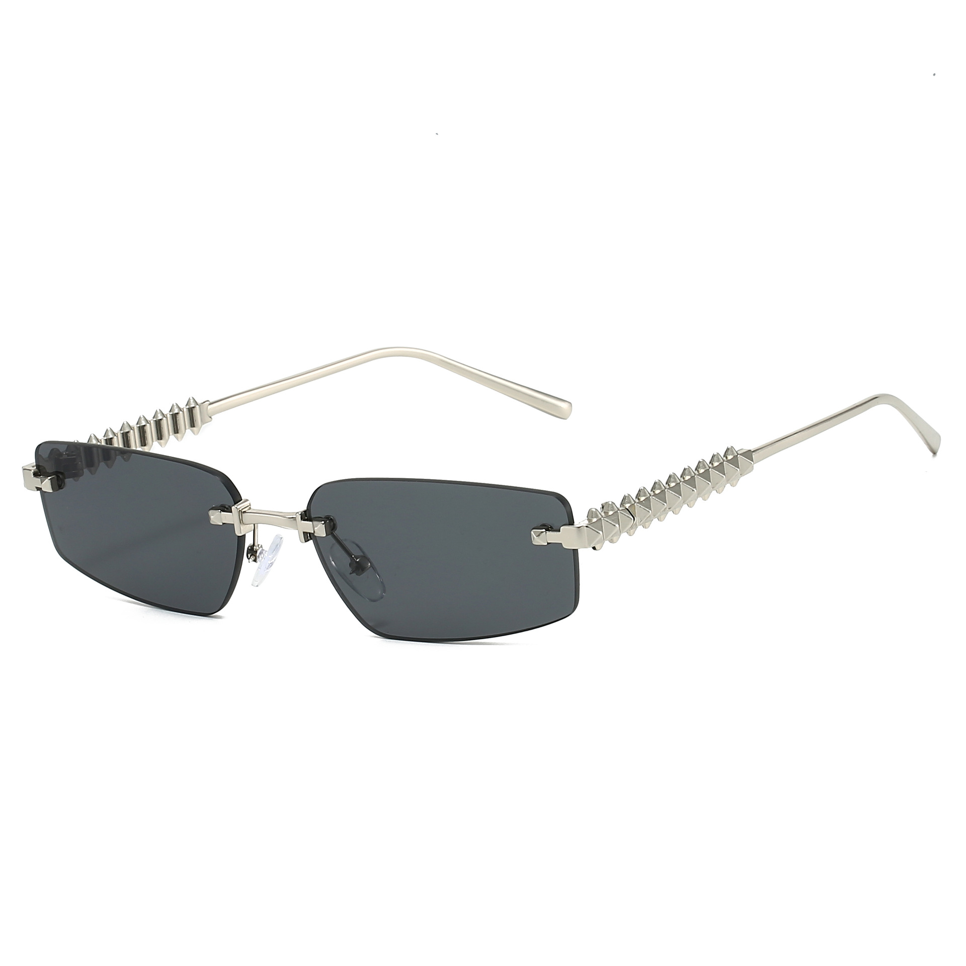 Wholesale Cross-border New Fashion Sunglasses Frameless European and American Triangle Cat-eye Trimmed Trendy Street Photoshoot Retro All-match Sungla