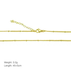 Dn240707-M (Side Clip Beads Extension Chain-Gold)