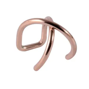 Rose Gold Cross Ear Clip 1.2x8mm