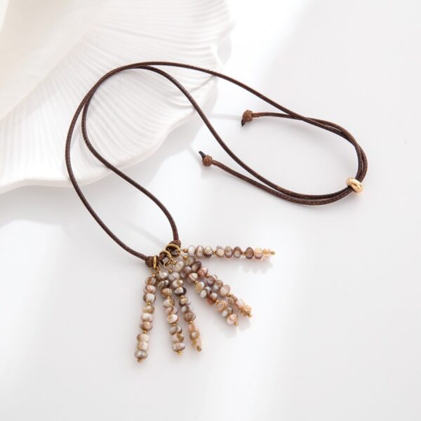 oly-f94f3815f53b40d0789eb2b1af5e381e Wholesale Shell Tassel Beaded Necklace