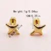 PVD Coated Real Gold Plated 14K Heart Shape Flower 304 Stainless Steel Simple Style Commute IG Waterproof Non Tarnish Small Stud Earrings Ear Studs