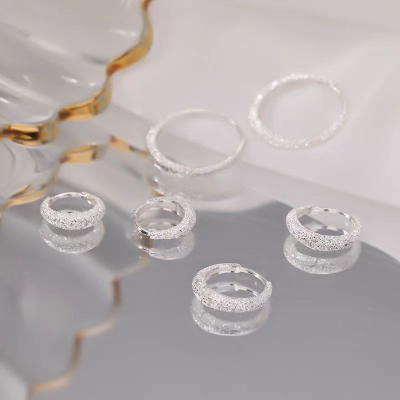 Wholesale Sparkling Earrings Women 2024 New Explosions Ear Buckle Niche Design Ear Ring Frosted Earrings
