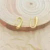 Wholesale 1 Pair Classic Style Commute U Shape Solid Color Stainless Steel Earrings