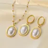 Wholesale Jewelry Simple Style Classic Style Geometric Titanium Steel Plating Jewelry Set Cable Chain