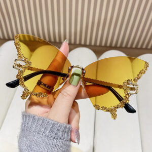 Source factory straight hair] / C03 papilio-9933#Yellow [full golden diamond]