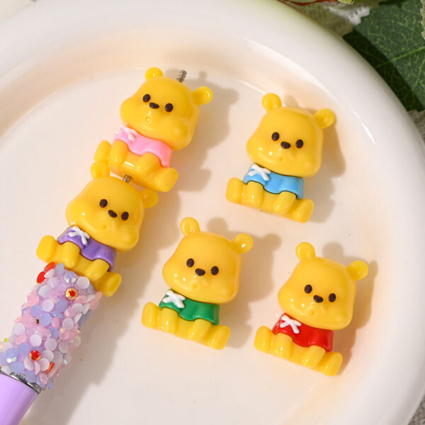 Wholesale Rubber Beads Bear Straight Hole Loose Beads Cartoon Beads OLY Exclusive