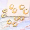 Wholesale 1 Pair/Package IG Style Casual Simple Style Geometric Simple Solid Color Irregular Polishing Plating 304 Stainless Steel 18K Gold Plated Earrings