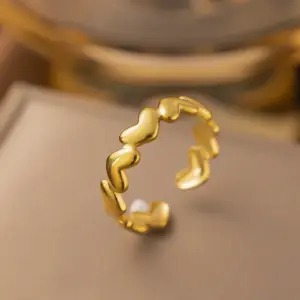 9 [Af174] Positive and Negative Love Ring / Gold