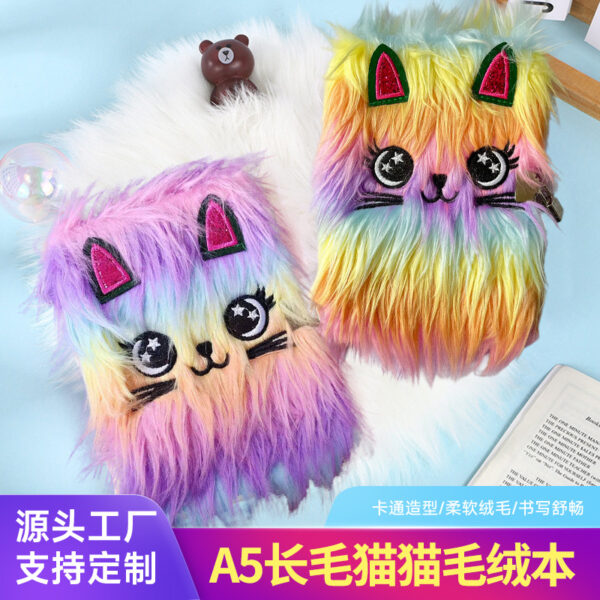 Wholesale Cute Cat Lockable High-Value Hand Ledger Notebook