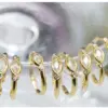 Wholesale PVD Coated 14K Gold Real Gold Plated Solid Color 304 Stainless Steel Fashion Waterproof Non Tarnish Open Ring
