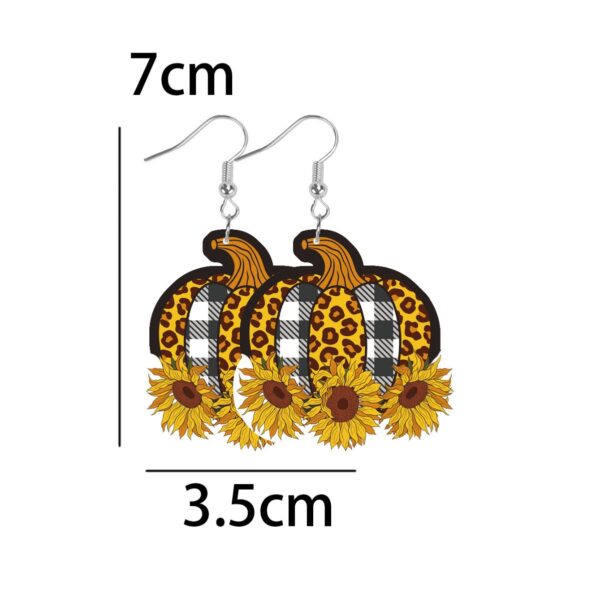 Wholesale Leather Thanksgiving Pumpkin Earrings
