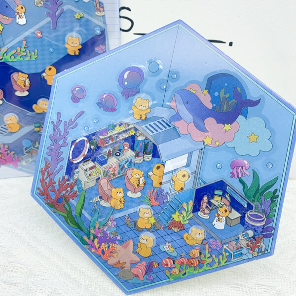 oly-f99c634a729d93ec0a4e2165111a6234 Wholesale Ocean World Landscaping Stickers Cartoon Microscopic Scenes Fun DIY Decompression Toys Free Clip Art