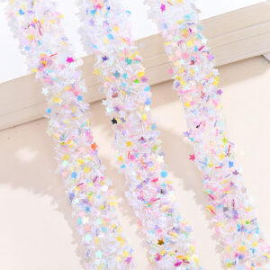 7 Mixed Color [Sequin Stars]] / 1.5cm double-layer hot melt adhesive geometric rhinestone drilling strip