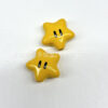 Wholesale Through-hole solid color facial expression print five-pointed star bead