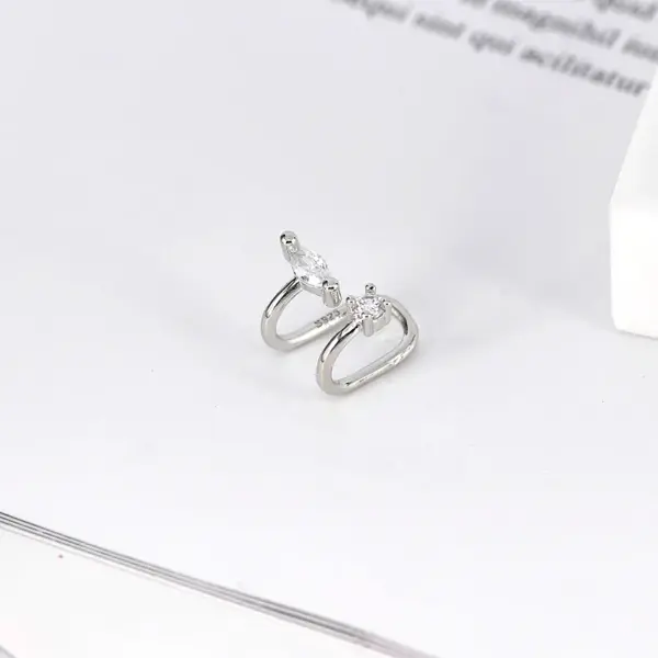 Wholesale 1 Piece Fashion U Shape Plating Copper Zircon Ear Cuffs