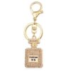 Wholesale Exquisite Crystal Perfume Bottle Small Gift Auto Accessories Rhinestone Keychain Creative Pendant Keychain Bag Pendant