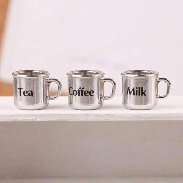 Wholesale 1:12 doll house mini scene accessories props DIY silver small cup cup cup miniature model