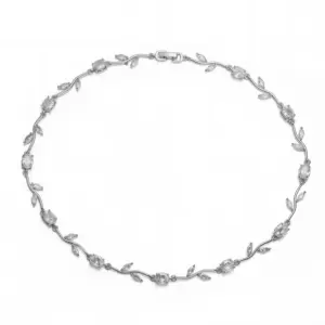 White Gold White Diamond Tulip Necklace
