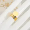 304 Stainless Steel Solid Color PVD Coated 14K Gold Plated 18K Gold Plated Retro Simple Style Roman Style Waterproof Non Tarnish Gold Silver Charm Rings