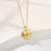 Wholesale Water Plating Vacuum Real Gold Plated 18K Sun Heart Shape Whale 304 Stainless Steel Titanium INS Style Waterproof Non Tarnish 201 Pendant Necklace