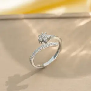 J108 Silver Ice Crystal Flower