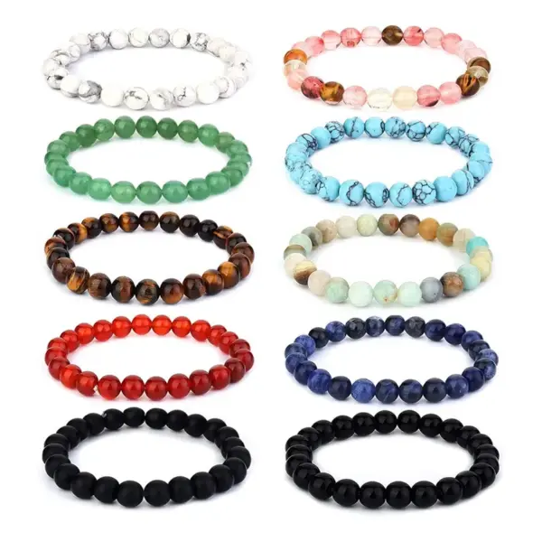 Wholesale Fashion Geometric Natural Stone Beaded Bracelets