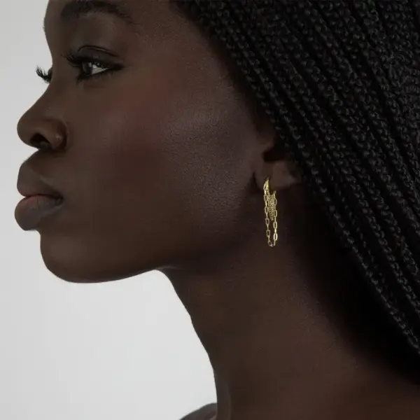 1 Pair Vintage Style Exaggerated Classic Style Tassel Chain 304 Stainless Steel 18K Gold Plated Earrings