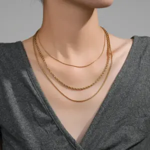 2 Snake Chain 1 Hemp Flowers Chain