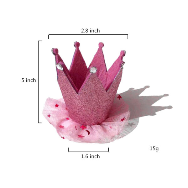 oly-f9deb15c2ccd96d226d4d56e8fa5d565 Wholesale Dog Birthday Hat Glitter Hat Birthday Party Crown Holiday Performance Photo Props for Decoration