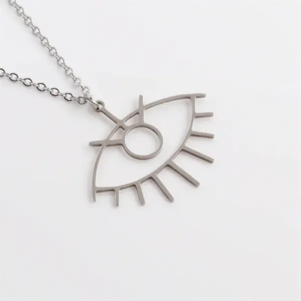 Wholesale Jewelry Fashion Devil'S Eye Stainless Steel Necklace
