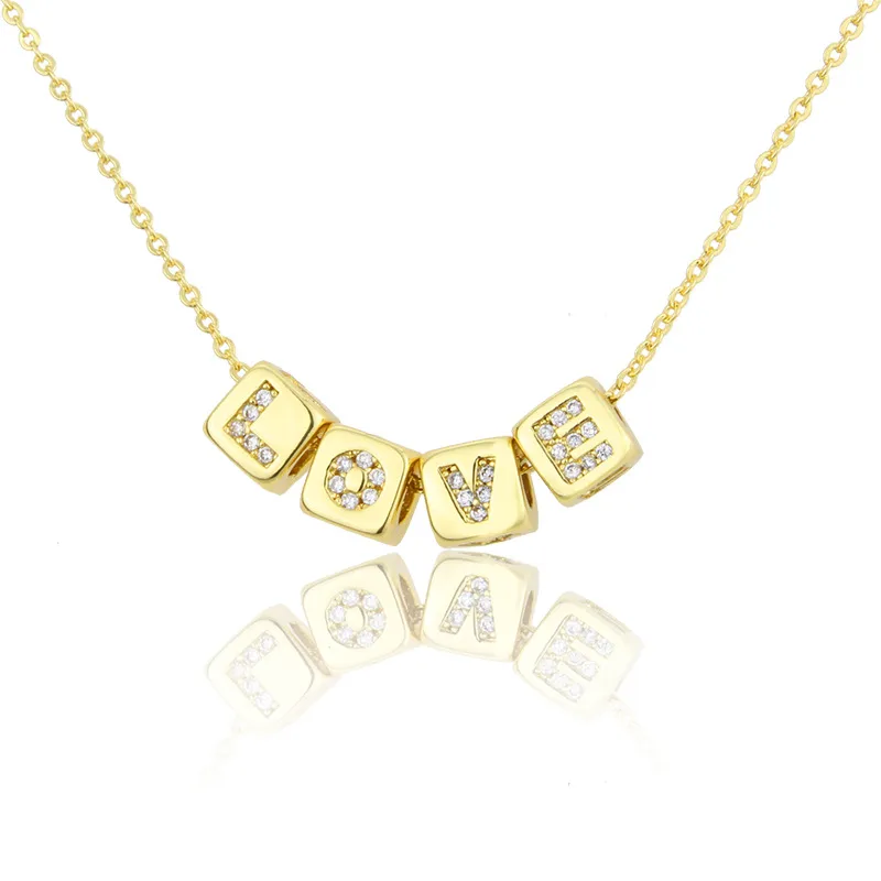Wholesale New 26 English Alphabet Necklace