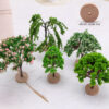 Wholesale Miniature garden mini simulation landscape tree plastic building model tree OB11 micro landscape scene production materials
