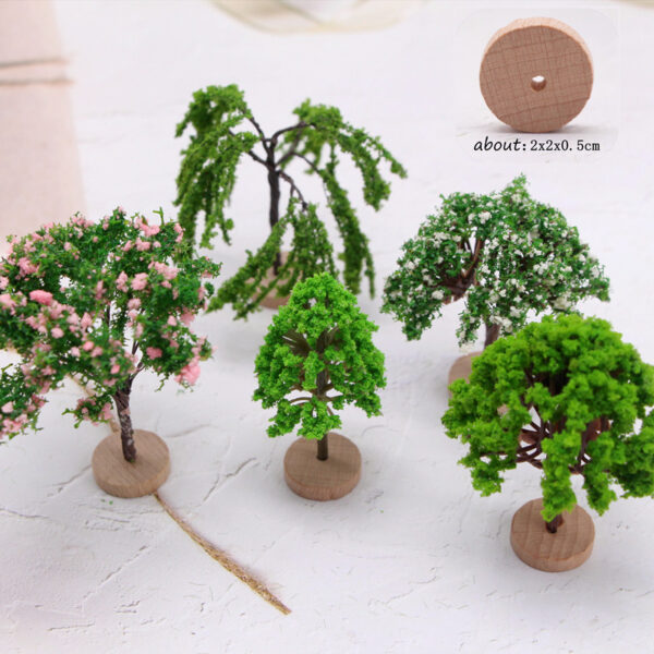 Wholesale Miniature garden mini simulation landscape tree plastic building model tree OB11 micro landscape scene production materials