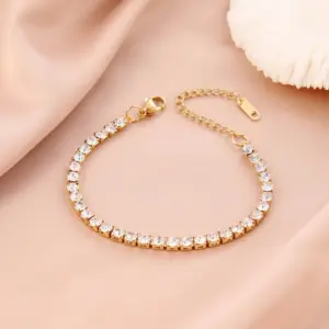 5207 Full Diamond Micro-Inlaid Bracelet / Gold