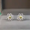 Wholesale 1 Pair Simple Style Chrysanthemum Plating Copper Ear Studs