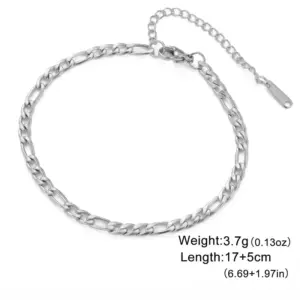 Steel Color 3MM Figaro Chain